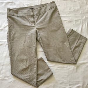 Loft ankle pants, grey w/white & black dots, sz 14